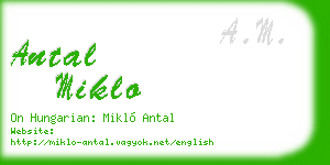 antal miklo business card