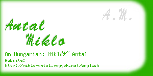 antal miklo business card